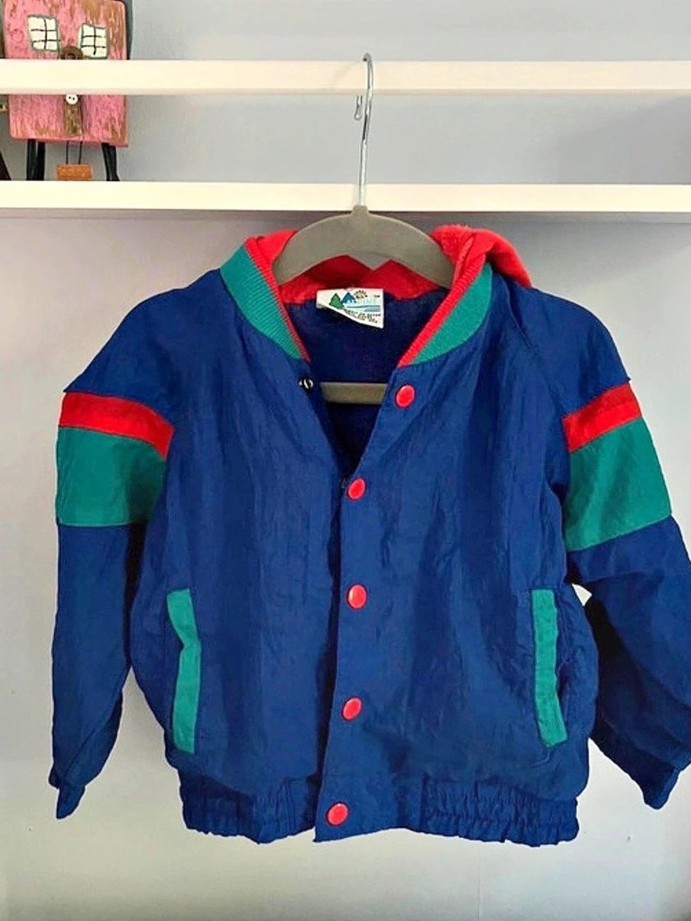 Vintage Alpine Color Block Hooded Jacket Size 2T